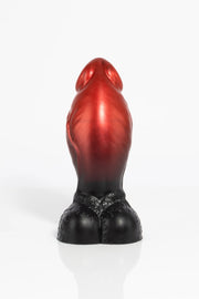 A front facing photo of a minotaur dildo.