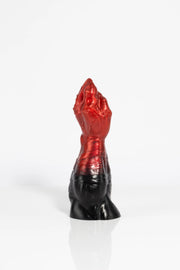 A product photo of a dragon claw dildo taken from a back angle.