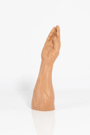 A product photo of fist dildo taken from the side.