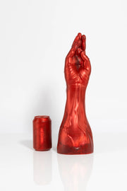 A large red fist dildo.