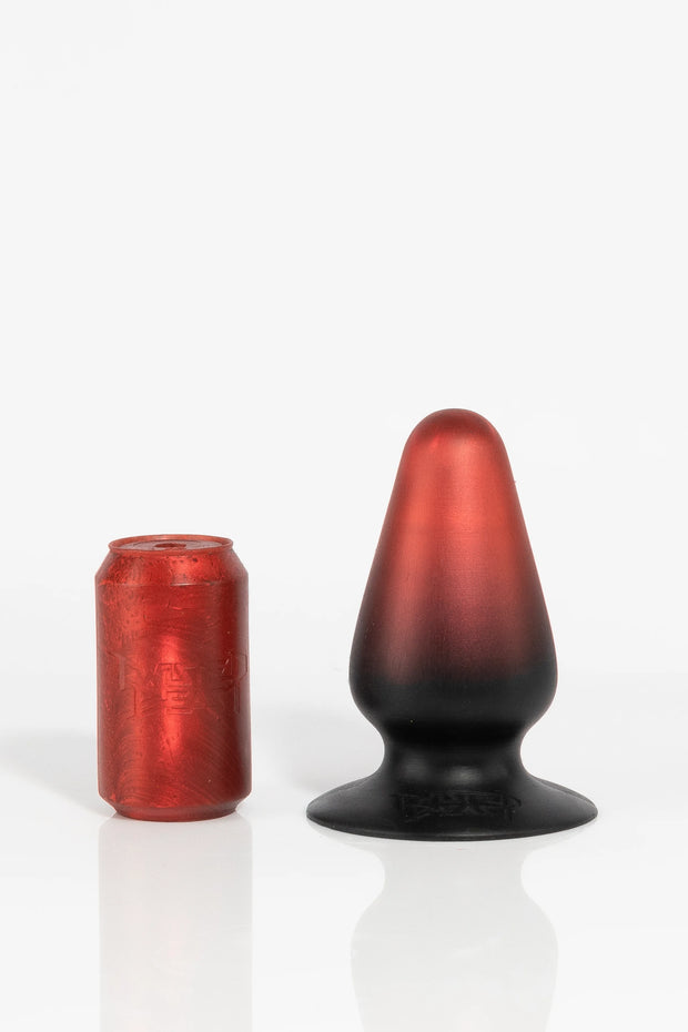 A product photo of a large anal butt plug.