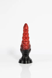 A product photo of a tentacle butt plug taken sideways. 
